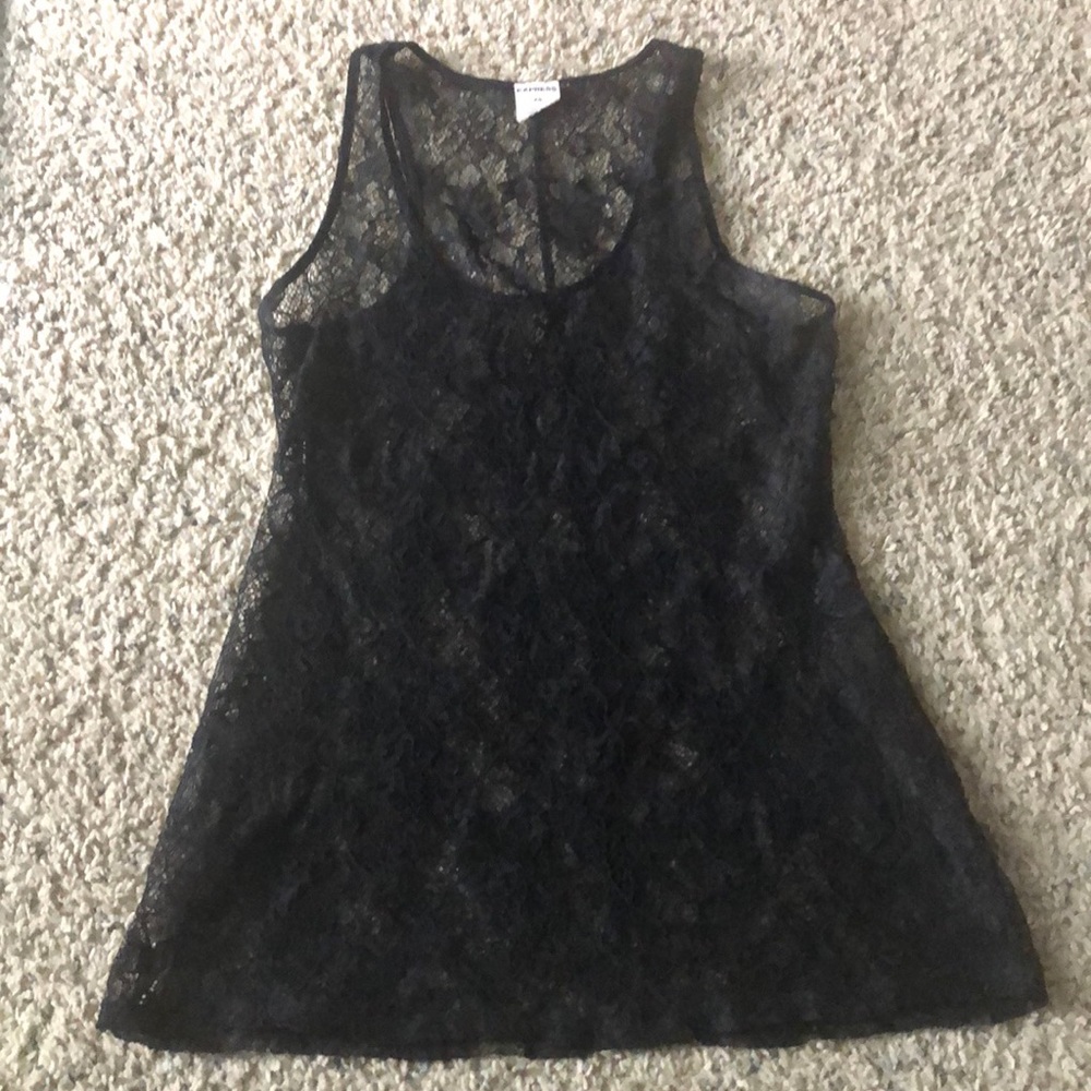 Express Black Lace Tank Top. Sz XS